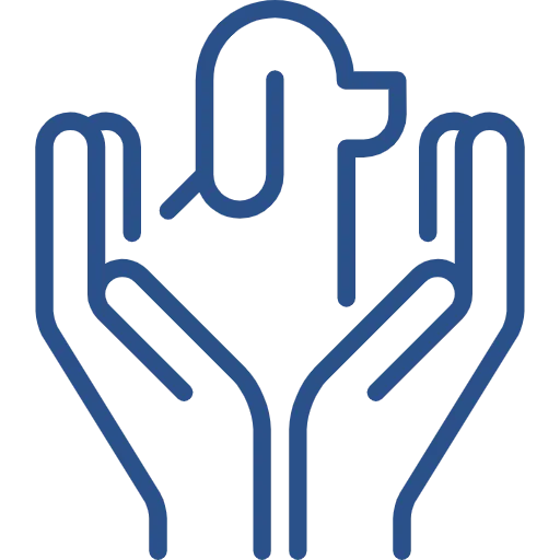 Dog training in Ft. Myers caring hands dog icon