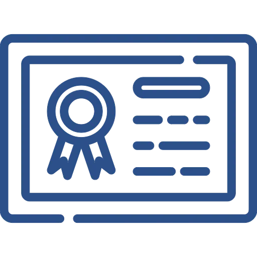 Dog training in Ft. Myers certification icon illustration