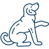 Dog training in Ft. Myers dog icon illustration
