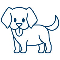 Dog training in Ft. Myers puppy icon illustration