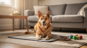 How to calm over-excited dog with place command