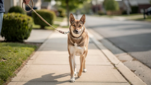 How to calm over-excited dog during leash walks