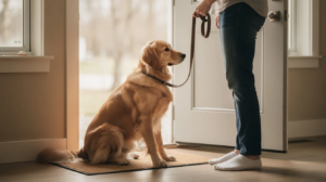 How to calm over-excited dog before leaving home