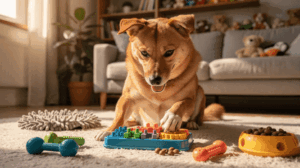 Mental Enrichment for Dogs: Complete Guide to Brain Games and Activities Introduction Mental enrichment for dogs means deliberately challenging your dog's brain through problem-solving tasks, sensory experiences, and learning opportunities-activities that go far beyond tossing a ball or handing over a chew toy. When dogs lack adequate mental stimulation, they often develop unwanted behaviors like excessive barking, destructive chewing, and hyperactivity. A structured approach to canine enrichment addresses the root cause: an under-engaged mind. This guide covers the three core pillars of dog enrichment-cognitive games, sensory stimulation activities, and food-based mental challenges-along with practical implementation strategies tailored for pet parents, including those living in Southwest Florida where heat and humidity shape how and when you can keep your dog active. Whether you have a high energy pup, an anxious rescue, or a senior companion, you'll find enrichment ideas scaled to your dog's needs. Mental enrichment involves purposeful activities that engage a dog's mind through problem-solving, learning, and sensory experiences-requiring active decision-making rather than passive entertainment. Dogs benefit from engaging in problem-solving activities because these tap into cognitive circuits that physical exercise alone cannot reach. Here's what you'll gain from this guide: Improved behavior: Fewer destructive habits, less reactivity, and calmer everyday life Reduced anxiety: Lower stress levels and greater emotional resilience Stronger training foundation: Better focus, impulse control, and off-leash reliability Enhanced bond: Deeper connection between you and your furry friends through shared cognitive work Prevention of decline: Cognitive enrichment helps reduce cognitive decline in aging dogs Understanding Mental Enrichment for Dogs Mental stimulation is directly linked to a dog's overall well being and training success. Dogs thrive when their minds stay engaged-not just their bodies. Understanding what enrichment actually means, how it changes behavior, and how it complements physical exercise gives you the foundation to build an effective program. What Mental Enrichment Means Mental enrichment is cognitive exercise for dogs: structured activities that require thinking, choosing, and solving rather than simply reacting. Environmental enrichment encompasses purposeful additions to a dog's routine that satisfy psychological, sensory, social, and cognitive needs-fulfilling species-typical behaviors that domestic dogs still carry from their ancestors. The distinction between enrichment and simple entertainment matters. A rubber mat with kibble scattered on top entertains momentarily. A puzzle feeder with sliding compartments that your dog must manipulate through trial and error-that's enrichment. True mental challenges involve choice, delayed rewards, variation, and novelty. Puzzle toys challenge your dog to figure out mechanisms. Scent games force discrimination between odors. Trick training demands memory and motor planning. This connects directly to a dog's natural instincts. Wolves and ancestral canids spend the majority of their waking hours scent tracking, hunting, and foraging. Domestic dogs retain these drives. Activities mimicking foraging-scatter feeding, snuffle mats, nose work-tap into deeply rooted natural behaviors. Research shows that scent enrichment and exploration reduce stress and increase relaxation, precisely because they satisfy what dogs are wired to do. How Mental Stimulation Affects Dog Behavior Mental stimulation uses different brain circuits than physical activity, consuming cognitive energy in ways that running or fetching cannot. A dog may be physically exhausted yet still mentally understimulated, which manifests as hyperactivity, inability to settle, and distractibility. Studies confirm that training and cognitive games reduce stress indicators even when physical activity is limited. The connection to reduced destructive behaviors is well-documented. In a shelter trial involving 107 dogs, animals given daily food-toy enrichment combined with behavior training significantly reduced jumping, barking, and undesired cage behaviors compared to controls. Enrichment prevents boredom and destructive behavior in dogs by redirecting cognitive energy toward productive problem-solving. For owners struggling with chewing problems, mental enrichment often addresses the underlying cause rather than just the symptom. The impact on focus during training sessions is equally significant. Dogs with regular cognitive enrichment show better response to commands and less reactivity to distractions. Increasing cognitive load through enrichment generalizes to better impulse control and decision-making in novel situations-precisely what off-leash reliability demands. Mental vs Physical Exercise Balance Physical exercise delivers essential benefits-cardiovascular health, joint strength, and physical enrichment helps maintain a healthy weight in dogs. But physical activity alone does not teach decision-making or impulse control. Dogs benefit from physical activities like fetch and agility, yet those activities address only one dimension of canine wellness. Mental work emphasizes attention, focus, and adaptability, engaging regions of the dog's brain responsible for planning and emotional regulation. Five minutes of brain work equals thirty minutes of walking. While scientific validation of this exact ratio is limited, the directional truth is well-supported: mentally stimulating activities reduce stress indicators and unwanted behaviors in shorter durations than physical exercise alone. In enrichment pilot studies, 15-minute sessions yielded measurable increases in relaxation and reductions in stress behaviors. Short training sessions can effectively stimulate a dog's brain, making enrichment accessible even for busy schedules. The ideal approach combines both. A dog that receives adequate physical stimulation and mental challenges develops balanced behavior, better health, and stronger resilience. Understanding this balance sets the stage for choosing the right activities. Types of Mental Enrichment Activities Three main categories of enrichment activities address different aspects of canine intelligence: cognitive games that build a dog's problem solving skills, sensory activities that engage the full range of perception, and food-based challenges that transform meals into mentally stimulating experiences. Cognitive Enrichment Games Puzzle toys and treat-dispensing challenges are the most accessible entry point. These include sliding covers, rotating compartments, and treat dispensing balls that require manipulation to release rewards. The best puzzle toys offer adjustable difficulty so you can scale complexity as your dog learns. Cognitive enrichment encourages problem-solving and skill-building activities, and these toys challenge dogs at every level from beginner to advanced. Hide and seek games build tracking ability, scent discrimination, recall, and impulse control. You can hide treats inside boxes around a room, conceal favorite toys, or have family members hide themselves while the dog waits for a release cue. This fun game strengthens the bond between dog and handler while engaging natural instincts. Dogs love the combination of searching and discovering, and each session reinforces patience and focus. Trick training and command sequences engage memory, motor planning, and sustained attention. Teaching new tricks-spin, bow, back up, or weave through legs-provides extra mental stimulation that directly supports obedience work. Trick training is a form of cognitive enrichment for dogs, and professional trainers often use chaining (linking multiple commands) to build complex behavior sequences useful for rally obedience and advanced work. Memory games and pattern recognition push cognitive boundaries further. Shell games where your dog must track which cup hides the treat, or rotating which bowl contains the reward, test working memory and visual discrimination. In cutting-edge research, a therapy dog learned to use a four-button computerized gaming interface over 66 sessions across 11 months, progressively improving response time and accuracy-demonstrating that dogs learn and improve through sustained cognitive engagement. Sensory Stimulation Activities Scent work and nose games provide enormous mental load because a dog's olfactory system is extraordinarily developed. You can hide treats in boxes, create scent trails through rooms, or set up essential oil identification stations. Scent games encourage natural sniffing behaviors in dogs. In shelter studies, dogs given calming scent enrichment like lavender during stressful events showed reduced stress indicators. Activities involving sniffing and foraging allow dogs to engage in their natural behaviors, and barn hunt training channels this instinct into structured, rewarding work. Texture exploration lets your dog explore different surfaces and materials-sand, grass, bark, textured mats, rubber mat surfaces, and puzzle pads. Walking on novel textures stimulates tactile nerves in the paws and provides the kind of novelty that keeps a dog's mind active. For dogs with physical limitations, texture exploration offers enrichment without demanding high mobility. Sound identification and desensitization involves introducing various ambient sounds-wind, thunder, traffic, doorbells-gradually and positively. This builds a dog's confidence in new environments and reduces fear responses. Enrichment can include sensory activities like sniff walks combined with exposure to new soundscapes. New walking routes offer dogs different sights, sounds, and smells, making even daily walks a source of enrichment. Visual tracking and movement-based challenges use moving toys, following targets, or games requiring visual discrimination. Dogs are dichromatic and rely more on movement and contrast than color, so activities involving motion-tracking a toy dragged on a string, following hand signals across distance-engage visual processing effectively. Food-Based Mental Challenges Slow feeder bowls and puzzle feeders transform ordinary mealtime into cognitive work. Puzzle feeders stimulate the brain and slow down eating, improving digestion while providing mental challenge. Snuffle mats encourage dogs to forage and engage their senses during meals. Lick mats spread with wet food provide sustained engagement and calming effects. Food based enrichment turns a routine event into an enrichment activity requiring no extra time from pet parents. DIY food puzzles using household items make enrichment accessible and affordable. A muffin tin puzzle-place treats in a muffin tin and cover each cup with tennis balls-is a classic example. You can also use a paper bag with treats folded inside, cups arranged for a shell game, or towel roll-ups with kibble. DIY enrichment activities work well for rotating novelty because you can create new configurations with non toxic materials you already own. Frozen Kong toys with layered treats extend engagement time significantly. Layer peanut butter, kibble, wet food, and tasty treats, then freeze. The multiple stages of reward maintain motivation, and the frozen element adds difficulty and duration. Research on dogs left alone with different enrichment types found that long-lasting chews reduced arousal and increased positive engagement more than treat-dispensing toys or smart devices-making frozen food items especially valuable when owners are away. Scatter feeding and foraging opportunities involve spreading kibble across a lawn, through foliage, or under rugs. This engages a dog's most powerful sense-smell-while encouraging physical movement at a natural pace. Hiding food throughout an environment mimics the foraging patterns dogs are built for. For dogs dealing with separation anxiety, scatter feeding before departure redirects attention and reduces stress. With these enrichment activities established, the next step is organizing them into a systematic daily program. Implementing Mental Enrichment Programs Random enrichment helps, but structured approaches multiply the benefits. Creating a consistent routine with appropriate variety and progressive difficulty ensures lasting behavioral change rather than temporary distraction. Creating a Daily Mental Exercise Routine Consistent mental enrichment provides maximum behavioral benefits when sessions are planned, tracked, and adjusted over time. Enrichment reduces stress and anxiety in dogs most effectively when it becomes a predictable part of daily life. Assess your dog's current mental stimulation needs: Evaluate breed, age, behavioral signs (hyperactivity, destructiveness, anxiety), and environment. A high energy pup confined to a small yard needs different enrichment than a senior dog in a spacious home. Consider what enrichment already exists in your dog's everyday life. Start with 5-10 minute sessions twice daily: Cognitive work tires dogs quickly, especially anxious or older animals. Short training sessions can effectively stimulate a dog's brain without causing frustration. Morning and evening sessions work well, particularly in Southwest Florida where midday heat makes outdoor activities impractical. Rotate between cognitive, sensory, and food-based activities: A pilot study on assistance dogs found that dogs benefit significantly more from a mixture of enrichment types than from one type repeated. Alternate brain games one session with scent work the next, and food puzzles at mealtime. Rotating toys helps maintain novelty and keeps dogs engaged. Gradually increase difficulty as dog masters skills: Once your dog solves a puzzle quickly, add steps, reduce treat value, increase delay, or add distractions. Ensure mastery at each stage to prevent frustration. Enrichment builds confidence and resilience in dogs when difficulty scales appropriately. Track behavioral improvements and adjust program: Monitor frequency of unwanted behaviors-barking, chewing, hyperactivity-alongside signs of anxiety, training response quality, and sleep patterns. Set a baseline and compare after one to two weeks. In the shelter trial referenced earlier, dogs showed measurable increases in desirable behaviors like sitting and lying quietly. For pet parents in Southwest Florida, schedule outdoor scent work and physical challenges during early morning or after sunset to avoid heatstroke. Use air-conditioned spaces for indoor puzzle feeders, interactive games, and training exercises during midday heat. Choosing Activities by Dog Personality Many dogs fall into broad temperament categories that guide enrichment selection. The table below maps personality type to appropriate activity approaches: Criterion High Energy Dogs Anxious Dogs Senior Dogs Activity Type Complex puzzles, vigorous scent work, obstacle course challenges, agility training Calming scent enrichment, slow feeders, gentle trick training, lick mats Stationary nose games, puzzle feeders, memory games, gentle scent work Duration 15-20 minutes per session 5-10 minutes, building gradually 5-10 minutes with rest breaks Difficulty Level High and rapidly progressive Low, increasing very slowly Moderate, avoiding frustration Best Times Morning and evening (especially in SW Florida heat) When dog is naturally calm Consistent daily schedule Social Component Play with other dogs, tug of war, interactive games Gentle human interaction, supervised exposure Calm companionship, low-pressure socialization Social enrichment includes positive interactions with other dogs, and supervised playgroups enhance social skills in dogs. Social interactions reduce fearfulness and overexcitement in dogs, making group activities valuable for appropriate temperaments. Structured daycare sessions provide social enrichment for dogs who enjoy canine company. Breed traits also matter: scent hounds excel at tracking work, terriers prefer digging pit activities and fast-paced games, and working breeds need the most cognitively demanding challenges. Dog enrichment can improve behavior and bolster emotional well-being when activities align with breed-specific drives. Even older dogs respond well to enrichment programs-cognitive enrichment helps reduce cognitive decline in aging dogs by maintaining neural activity and engagement. The key is matching challenge level to current capacity. Common Challenges and Solutions Every dog owner implementing mental enrichment programs encounters obstacles. Here are the most common problems with practical, tested solutions. Dog Loses Interest Quickly Rotate activities every 3-4 days to maintain novelty across cognitive, sensory, and food-based categories. Even changing scent types or rearranging puzzle configurations can re-engage a bored dog. Increase the difficulty level gradually-if your dog solves puzzle toys immediately, the challenge isn't sufficient to keep a dog entertained. Combine high-value tasty treats with mental exercises initially to build strong positive associations, then transition to lower-value rewards or praise as engagement becomes self-reinforcing. Dog lovers often find that variety matters more than complexity. Activities Too Easy or Too Hard Start at your dog's current skill level using trial-and-error observation. If your dog shows frustration or gives up, scale back immediately. If boredom signals appear-sniffing away, walking off-increase complexity. Break complex puzzles into smaller sub-tasks: start with one compartment of a multi-compartment puzzle before introducing the full challenge. Adjust treat value strategically: use cheese or meat for difficult new tasks, lower-value kibble for practiced skills. Dogs learn most effectively when success rate stays around 80%, keeping motivation high while still providing genuine mental challenges. Limited Time for Enrichment Replace regular feeding with puzzle feeders or scatter feeding-mealtime becomes enrichment with zero extra time investment. A muffin tin with tennis balls over each cup of kibble takes 30 seconds to prepare and provides 10 minutes of engagement. Use daily walks as opportunities for sensory enrichment by allowing extended sniffing and taking novel routes that let your dog explore new environments. Incorporate mental challenges into existing training sessions-adding simple commands or training exercises to daily routines embeds enrichment into everyday life without demanding separate blocks of time. Enrichment strengthens the bond between dogs and humans, making the investment of even small amounts of time worthwhile for lasting behavioral improvement. Conclusion and Next Steps Mental enrichment is not an optional luxury-it's foundational to raising a balanced, well-behaved dog. Mental stimulation is important for a dog's overall well-being, and the research is clear: dogs receiving consistent, varied cognitive challenges show fewer behavioral problems, less anxiety, better training outcomes, and stronger bonds with their owners. Enrichment supports physical fitness and healthy weight in dogs while keeping a dog's mind sharp across every life stage. Start building your enrichment program today: Assess your dog's current mental stimulation level-note any destructive habits, anxiety signs, or difficulty focusing during training Choose 2-3 activities from different categories to begin this week (one cognitive game, one sensory activity, one food puzzle) Establish daily 10-minute enrichment sessions, preferably during cooler hours if you're in Southwest Florida Track changes in behavior over two weeks and adjust difficulty and variety accordingly For dog owners looking to take enrichment further, consider how structured programs like board-and-train integrate daily mental enrichment protocols alongside obedience work, producing dogs that return home already conditioned to enrichment routines. For dogs with specific behavioral challenges like reactivity or excessive barking, professional guidance ensures enrichment targets the right problems with the right intensity. Dog opportunities for growth are limitless when mental and physical enrichment work together.