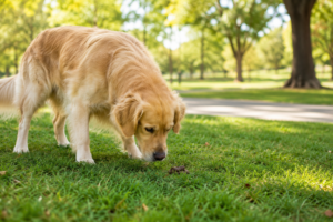 Why do dogs eat poop during walks and outdoor play